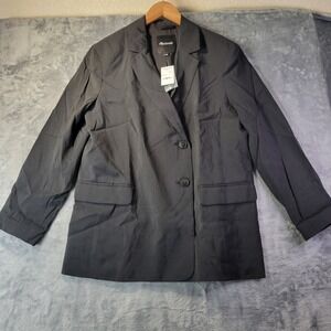 Madewell Womens Black Tailored Blazer Style NJ736 Size S NWT Minimalist